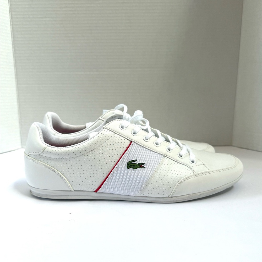 Lacoste Men's‎ White and Red Sneakers